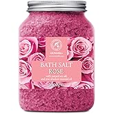 Rose Bath Salts 46 Oz - Natural Rosewood Oil & Rose Extract - Best for Relaxing - Good Sleep - Beauty - Bathing - Body Care - Wellness - Relax - Aromatherapy - Spa