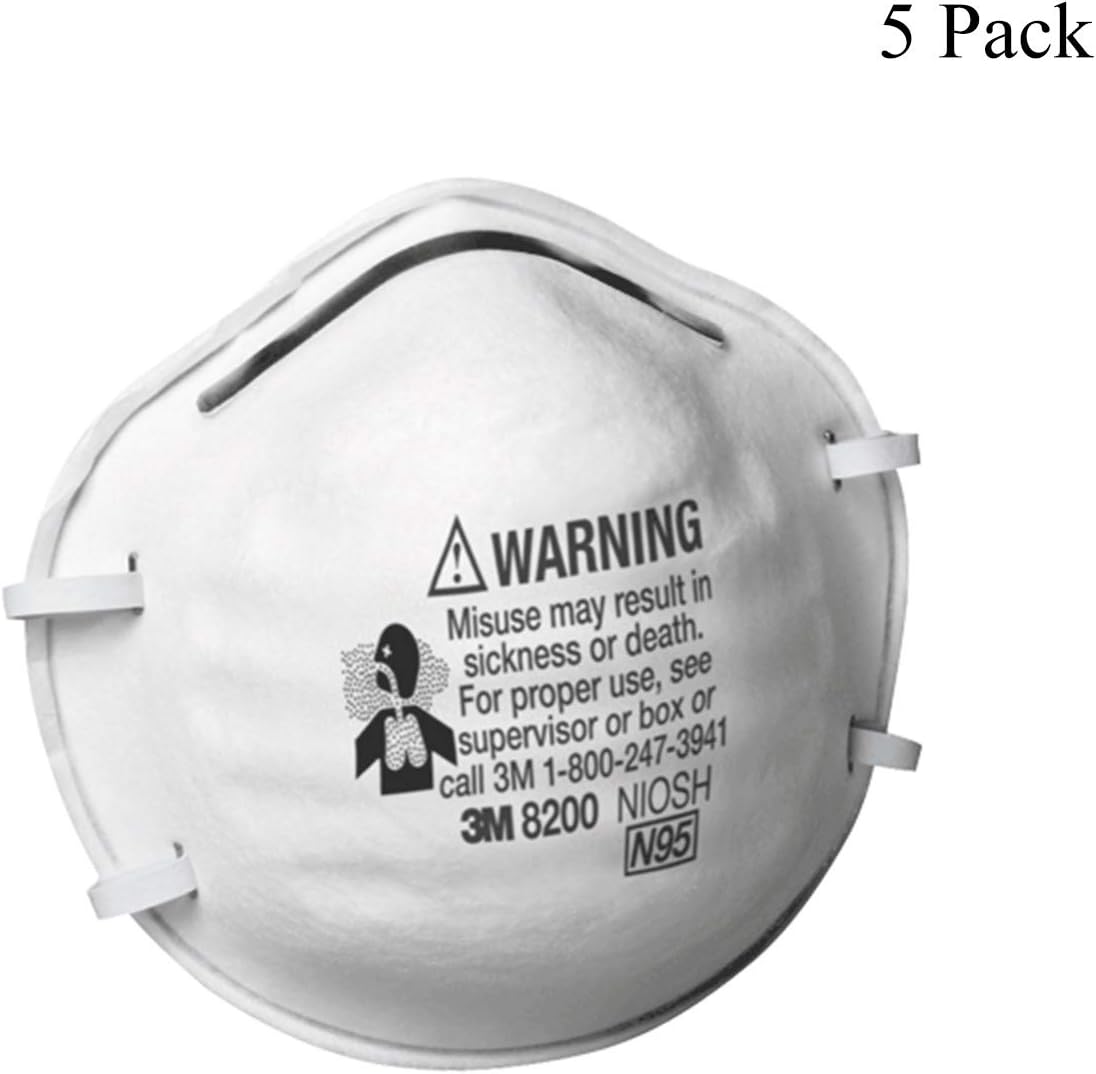 3M 8200 Respirator 5Pack 7023 New