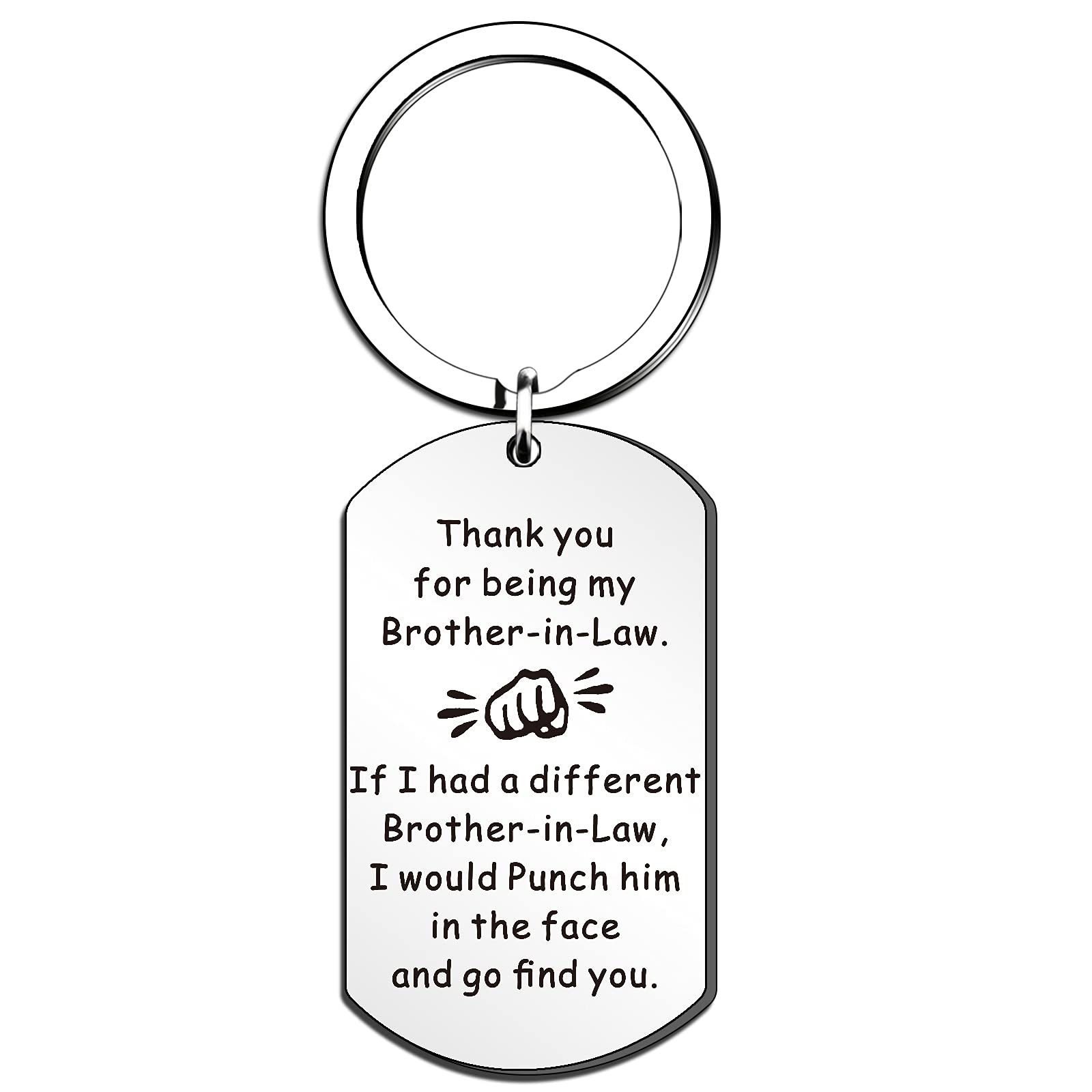 QMVMV Brother-in-Law Gifts Brother in Law Keyring Keychain Thank You Gift Wedding Birthday Gift for Brother in Law Brother of The Bride Keychain from Sister-in-Law