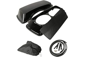 TCT-MOTORPARTS ABS Dual 6x9'' Saddlebags Speaker Lids Fit For Harley Touring Models 1993-2013 FLT FLHT FLHTCU FLHRC Road King Street Electra Glide Ultra-Classic 2012 2010