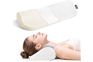 TALATEX Natural Latex Pillow for Neck Pain Relief, Ergonomic Teardrop Contour Pillow for Sleeping, Orthopedic Neck Support fo