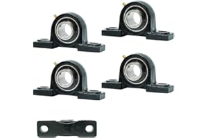 MAPLE ACE UCP206-19 Pillow Block Bearing 1-3/16" Bore, 2-Bolt, Self-Aligning, Solid Base, Heavy Duty (Qty 4)