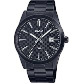 Casio MTP-VD03B-1A Men's Standard Black IP Stanless Steel Black Dial 3-Hand Analog Watch