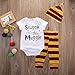 3PCS Newborn Baby Boy Top Rompers+Pants Leggings+Hat Cotton Striped Outfits Clothing Sets(6-9Months)
