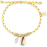 Pura Vida Bracelets Mitra Friendship Gold Charm Braided Womens Bracelet, Multi