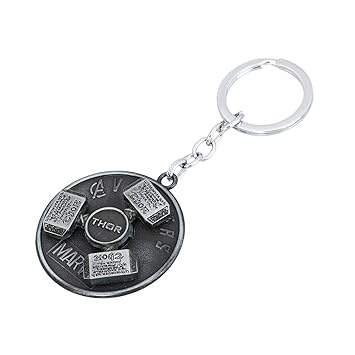 Gratus Marvel Avengers Rotating Triple Thor Hammer Metallic Keyring Key Chain