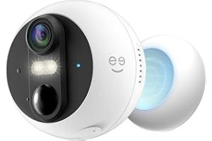 Geeni Perch 3MP Smart Magnetic Battery Camera – 2K HD Outdoor Wireless Security Camera with Color Night Vision, LED Spotlight