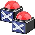 2Pcs Game Answer Buzzer Alarm Button Box with Sound Light Party Contest Prop Toy, Trivia Quiz Got Talent Buzzer for Kids Adul