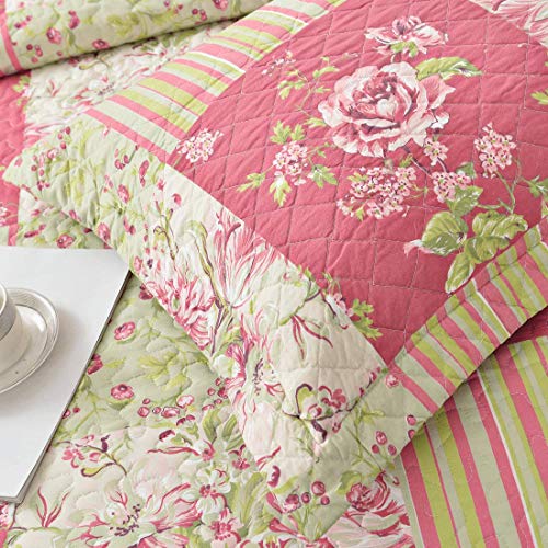 Oliven Set of 2 Standard Pillow Shams Patchwork Floral Pillowcases Envelope Closure Pillow Covers(20"x26")
