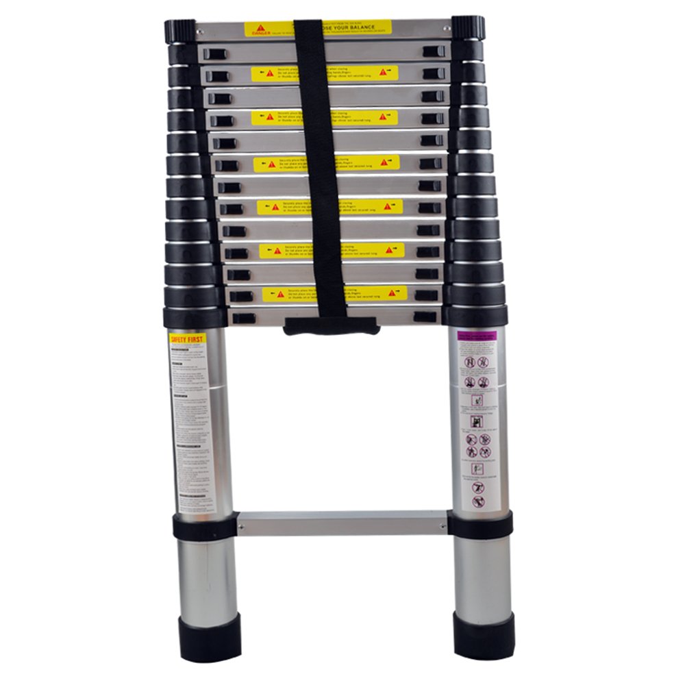 LARS360 Scala Multifunzione In Alluminio 6 In 1 – 4x4 Gradini, Pieghevole, Portata 150 Kg, Colore Argento
