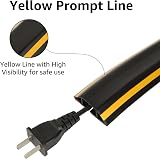 ZOFORTY Black Rubber Floor Cable Protector 3M Yellow Line Wire Cover Animal view 4
