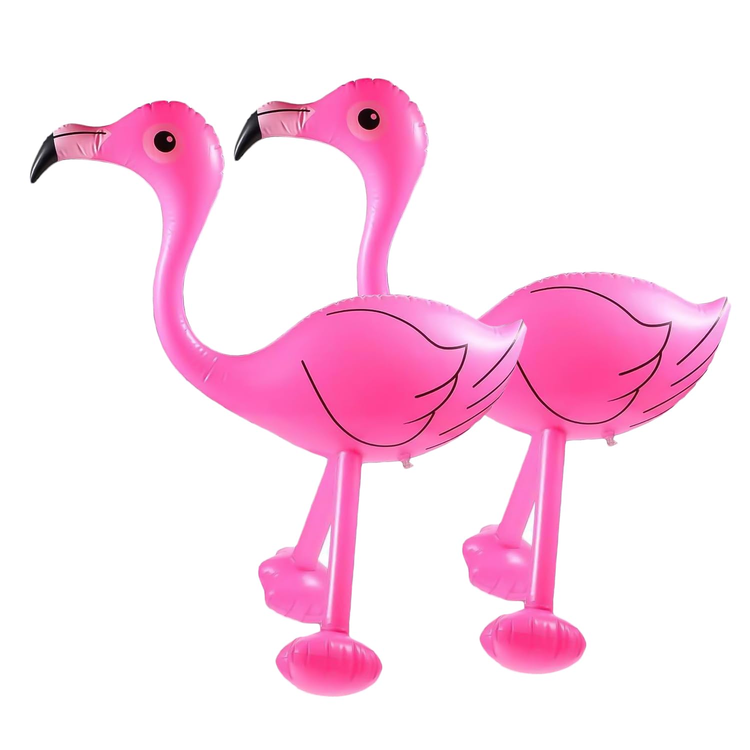 RmKbe 2pcs Inflatable Pink Flamingo Inflatable Toys Hawaiian Tropical Summer Luau Party Accessories for Pool Parties