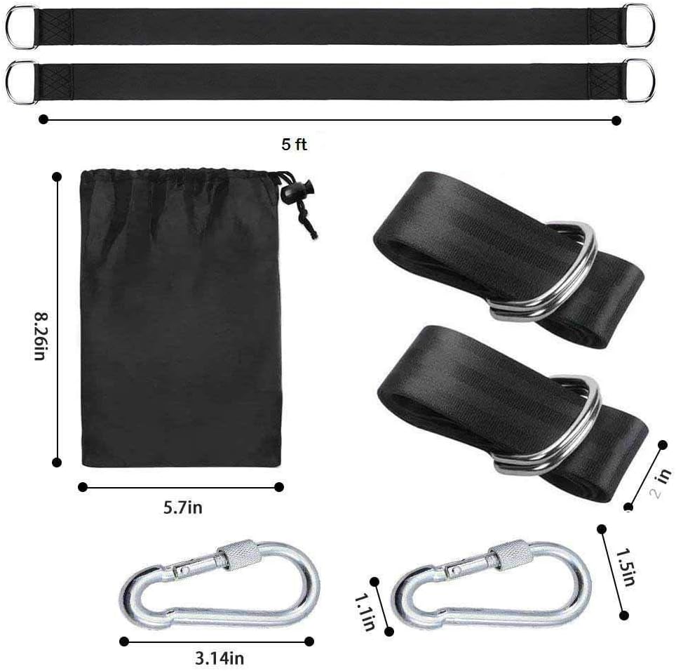 DXIA Swing Attachment Hammock, Tree Swing Straps Hanging Kit, 150cm