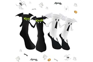 ZRPSIZP Luminous Halloween Socks for Kid, Magnetic Kids Holding Hands Funny Socks, Gifts For Kids
