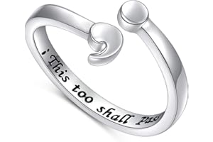 Ladytree My Story Isn't Over Yet Sterling Silver Semicolon Ring This Too Shall Pass Ring Jewelry Size 5-10