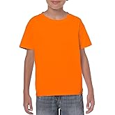 Gildan Youth Heavy Cotton T-Shirt, XS, Safety Orange