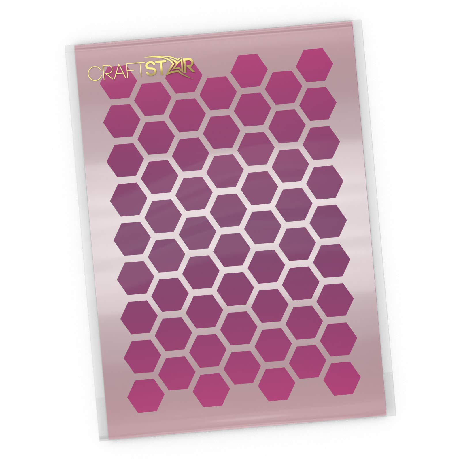 CraftStar Honeycomb Stencil - 2.8 cm/Approx 1" Hexagon Background Stencil