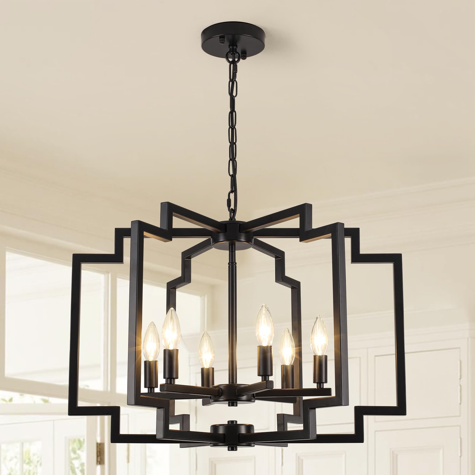 Photo 1 of ***FACTORY SEALED***ASHUAQI Chandeliers for Dining Room (Black-6)