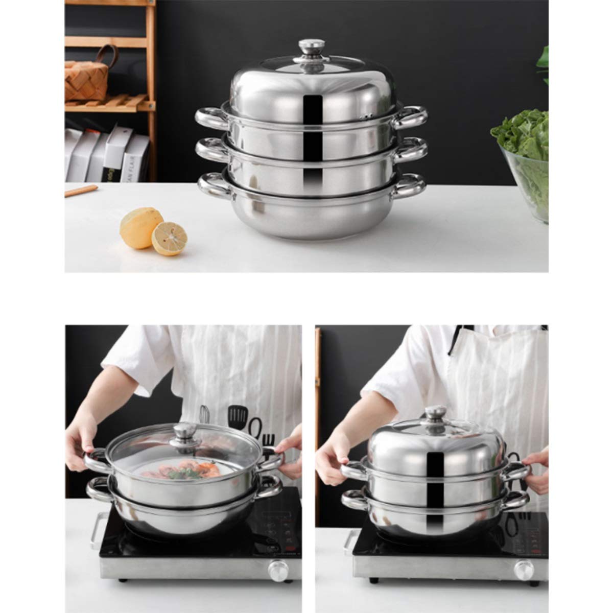 Thickened Bottom 304 Stainless Steel Soup Pot Household Soup Stew Pot