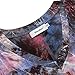 Sixother Womens Tie Dye Tunics Summer Casual Short Sleeves Tops V Neck Blouses, Blue Pink, Size L