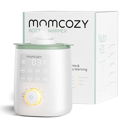 Momcozy Nutri Bottle Warmer, 9-in-1 Baby Bottle Warmer with Night Light, Accurate Temperature Control, receives nutrients in Breast Milk, for All Bottles with Breast Milk or Formula