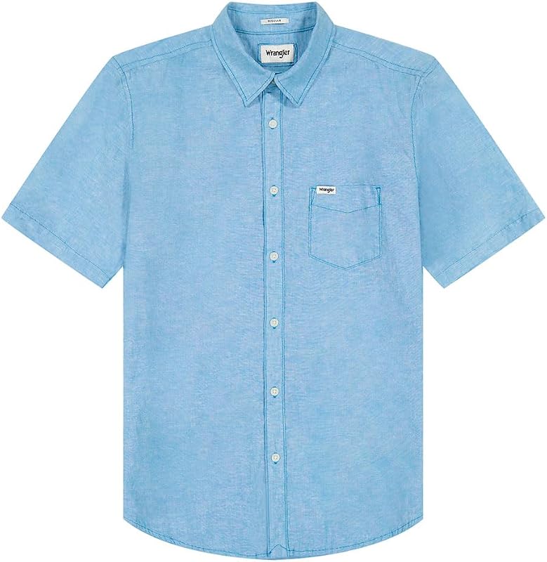 - Camisa Hombre - Corte Regular - SS 1 Pkt Shirt - Pacific Blue