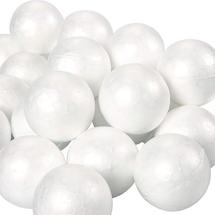 Vardhman Thermocol Balls Used In Solar Diy Project White Set Of 24