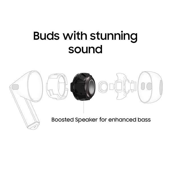 SAMSUNG GALAXY BUDS 3 AI TRUE WIRELESS BLUETOOTH EARBUDS, OPEN TYPE FIT, ACTIVE NOISE CANCELLATION, 360 AUDIO, TOUCH CONTROL, SILVER [US VERSION, AMAZON EXCLUSIVE, 2YR WARRANTY]