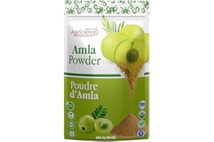 Amla Powder, USDA Organic, Indian Gooseberry, Natural Vitamin C - 100% Raw and Natural, Amalaki - 454 Grams (16oz)