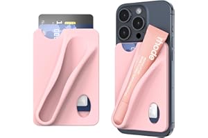 DOB SECHS Silicone Lip Holder with Card Holder Compatible with Rhode Lipstick Lip Glaze Phone Case Back Stick On Holder for iPhone and Android Smartphones （Pink, Small）