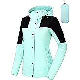 Rain Jacket for Women Waterproof Hooded Raincoat with Pockets Packable Windbreaker for Hiking Travel