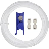 Sovol PTFE Tube 2.5mm ID 4mm OD, 5M/16.4ft w/2 Coupler&amp;Tubing Cutter, White | for Bambu lab X1/ X1C/ P1P/ P1S/ A1/ A1 Mini, Prusa MMU3, Creality K1 Max/Ender 3 V3 &amp; Direct Drive 3D Printer