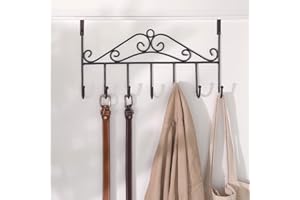 SSAWcasa Door Hanger Hook, Over The Door Hooks, Over Door Towel Rack for Bathroom, Over Door Coat Hanger Organizer, Back of Door Hooks for Hanging Clothes