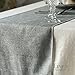 Ling's moment Gray Faux Burlap Table Runner Wrinkle-Free 14 x 96 Inch for Wedding Party Thanksgiving Christmas Farmhouse Table Runner