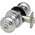 Copper Creek CK2040PS Colonial Door Knob, Keyed Entry Function, 1 Pack, Polished Stainless