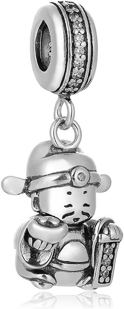 JOYOTO Chinese Wealth God Sterling Silver Charm for European Bracelets, 2018 New Year Gift