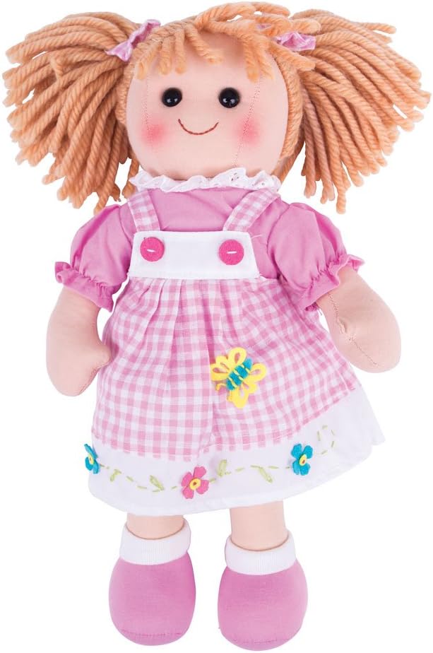 Bigjigs Ava Rag Doll Medium 34cm My First Dolly Soft Swappable Clothes