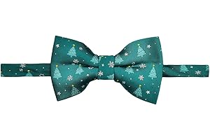 Retreez Christmas Tree and Snowflakes Pattern Pre-tied Boy's Bow Tie