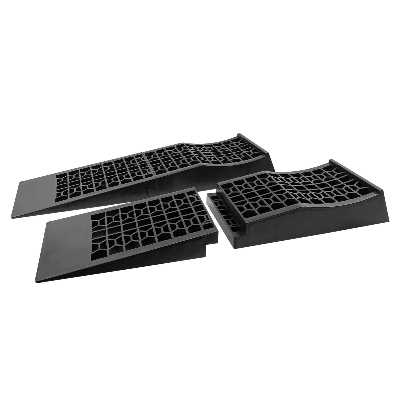 Photo 1 of ** UNCLEAN**HOXWELL Detachable Low Profile Car Ramps for High Lift and Jack Support, Heavy Duty Car Ramps for Low Cars, Removable Vehicle Ramps for Garage, 15.35''-27.83'' L, 2PCS