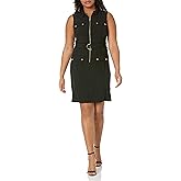 Sharagano Women's Sleeveless Shirt Dress with Front Pockets