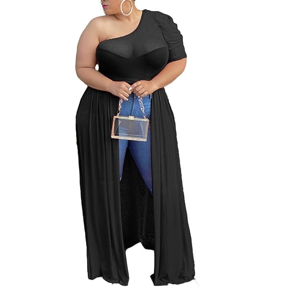 black high low shirt plus size