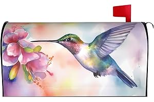 MANTAIYUAN Mailbox Cover, Cute Hummingbirds Mailbox Covers Magnetic Mail Wraps Post Garden Decor 21x18 in
