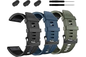 ZPJPPLX 26mm for GARMIN Fenix 7X Pro Band, Fenix 6X Fenix 5X Watch Strap Fenix 5X Plus Silicone Wristband Fenix 6X Pro Descent Mk2i MK3i 51mm Smartwatch Band