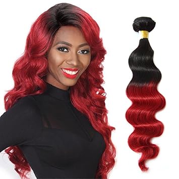 Amazon Com Ombre Brazilian Virgin Hair Loose Wave 4 Bundles T1b
