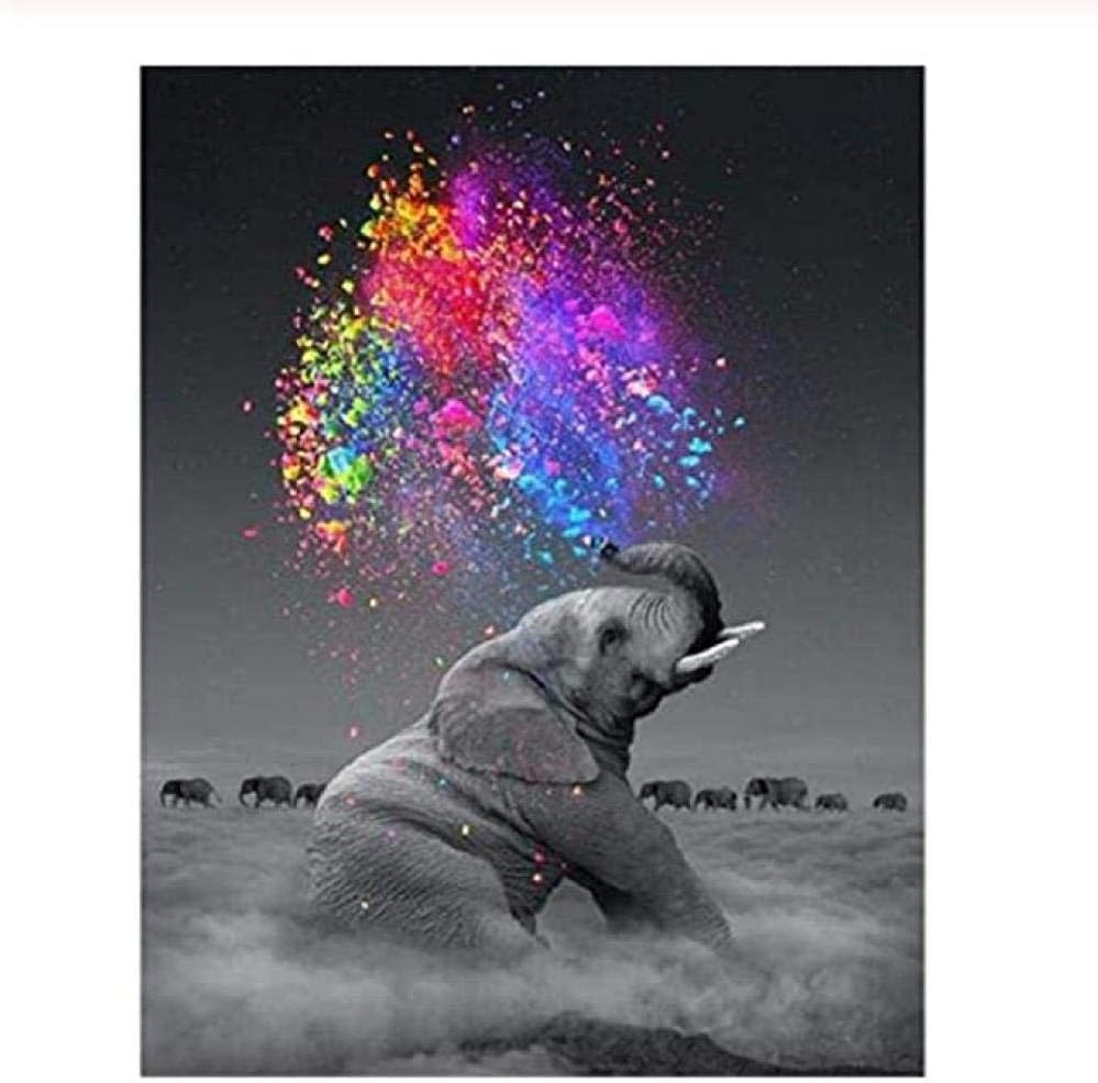 YIPINQUAN Jigsaw Puzzles 1000 Pieces For Adults And Kids Colorful Elephant Wooden Puzzle Toys Home Decor Wall Art 75X50Cm