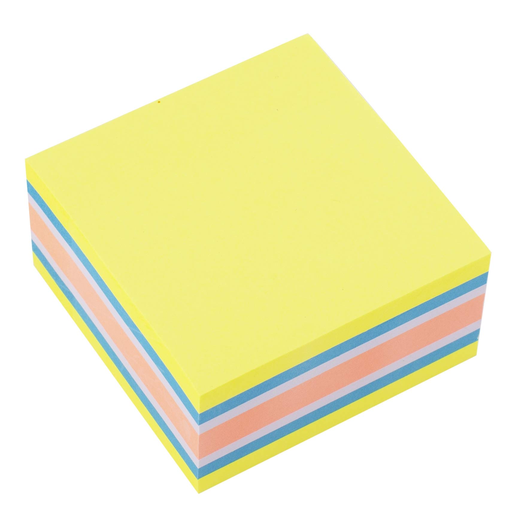 D.RECT Sticky Notes | Set of 1 Pieces | 75x75mm | Sticky Notes | 1x400 a Pad of Sheets | Office Supplies | Neon Mix Color | Mango