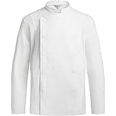 Sheenfon Orion Men’s Chef Coat – Modern Sporty Long Sleeve Chef Jacket with Breathable Mesh Panels and Utility Pockets