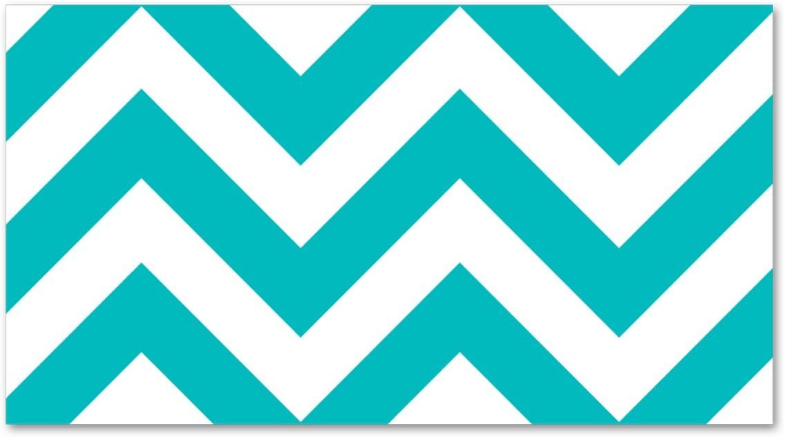 Home & Garden Turquoise Chevron Border fabrictown.ca