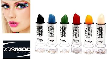 Lot De 6 Rouge à Lèvres Magique Cameleon Noir Bleu Vert Rouge Jaune Blanc