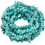 5-8mm Blue Turquoise Chips Beads Loose Gemstone Beads for Jewelry Making Strand 35 Inch